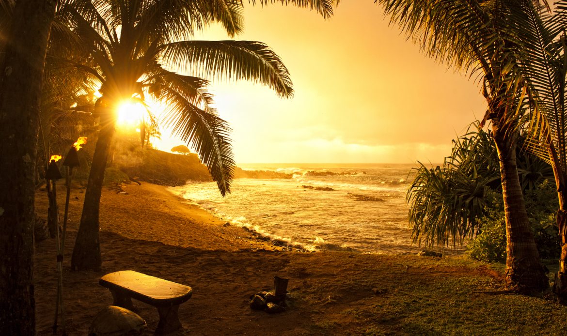 Coucher de soleil a Hawai