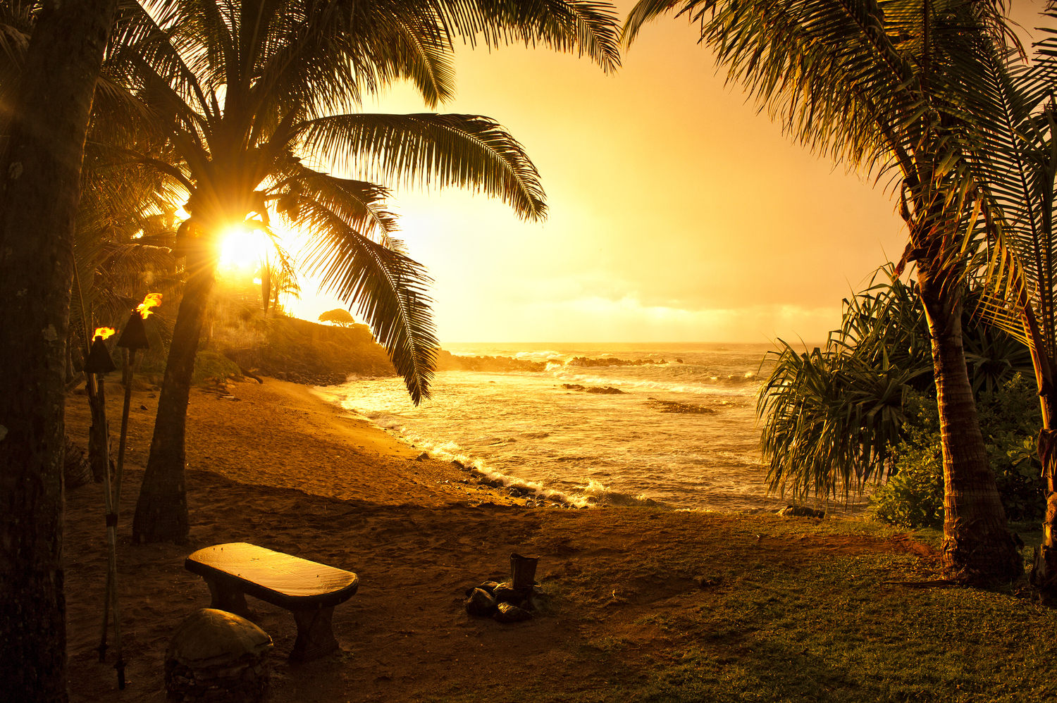 Coucher de soleil a Hawai