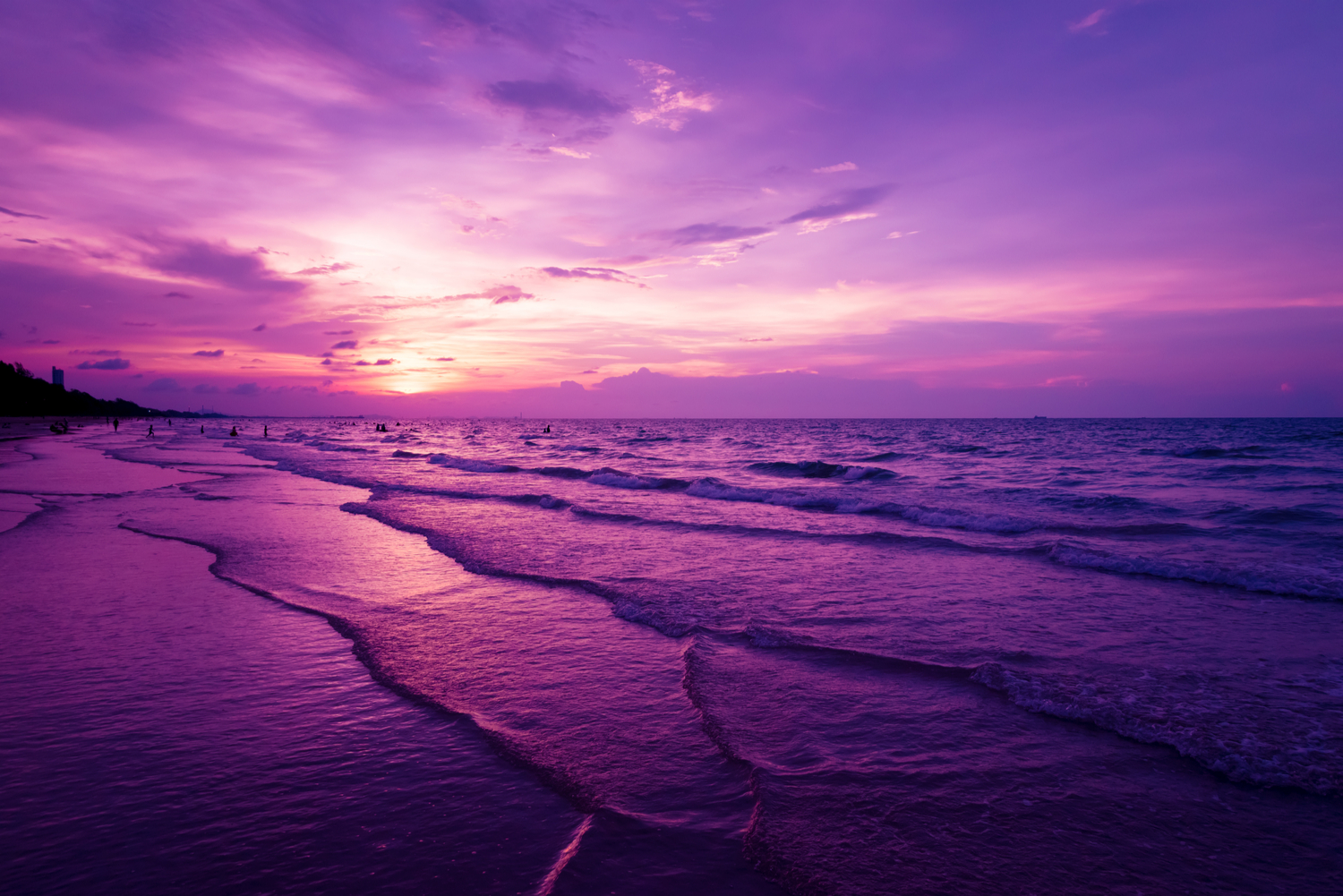 Plage en violet