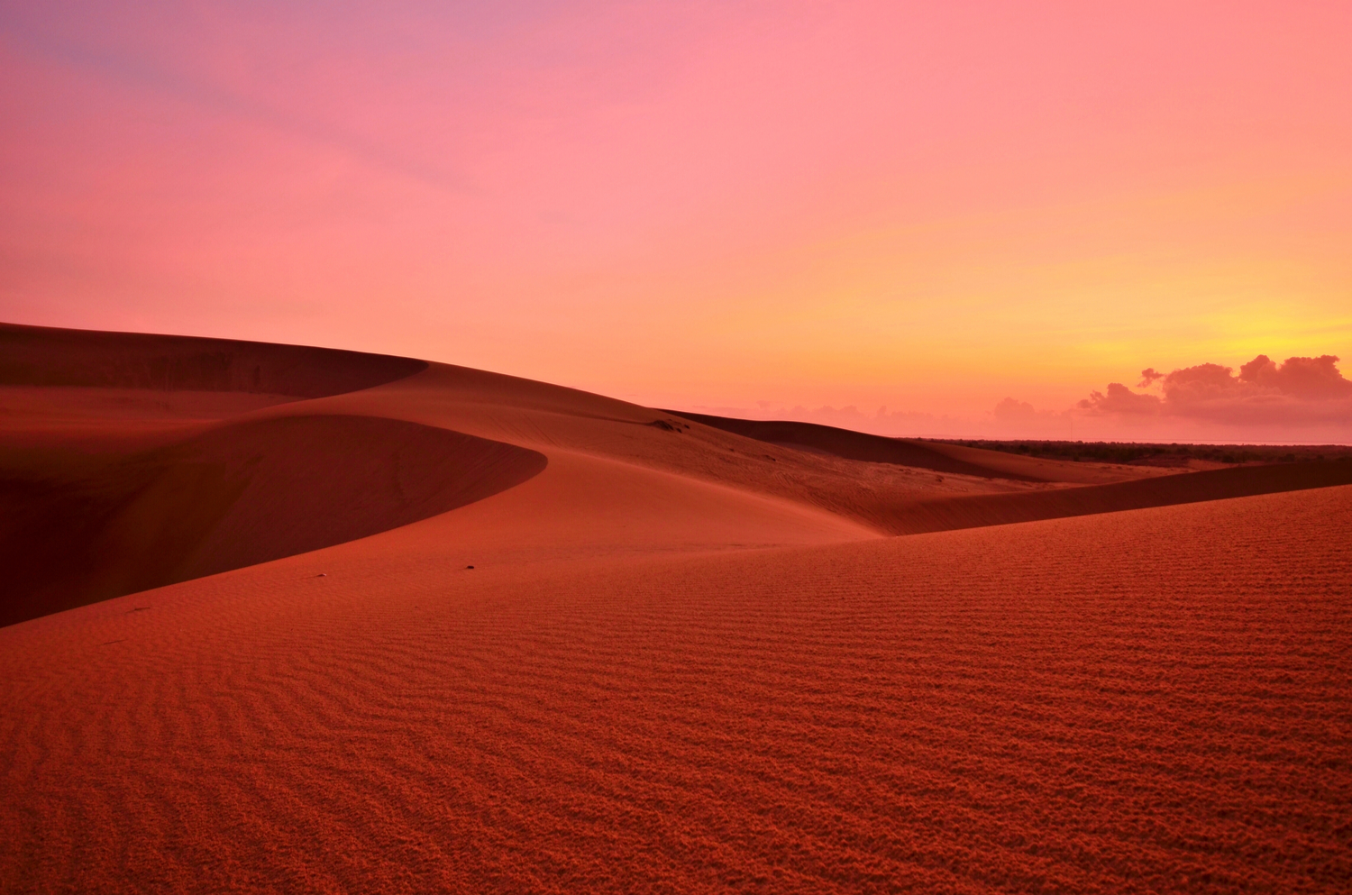 Plage en rouge