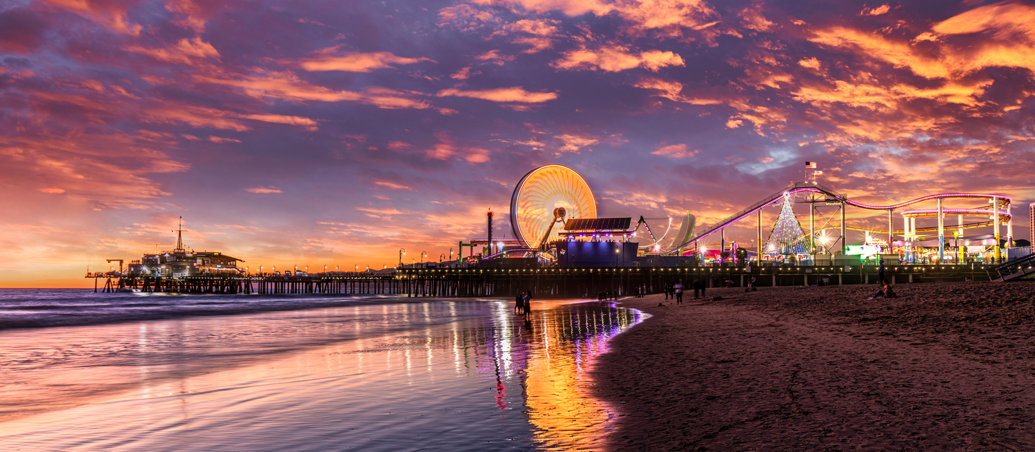 Coucher de soleil à Santa Monica