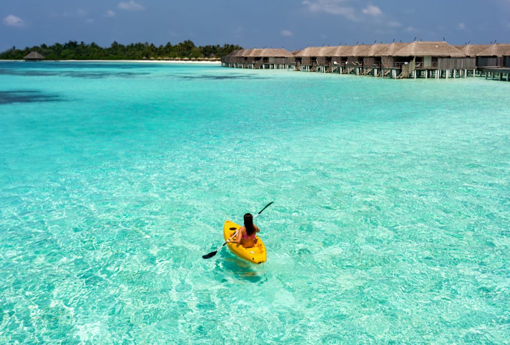 Faire du Kayak sur la mer