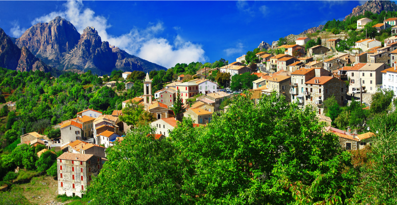 La ville de Corte en Corse