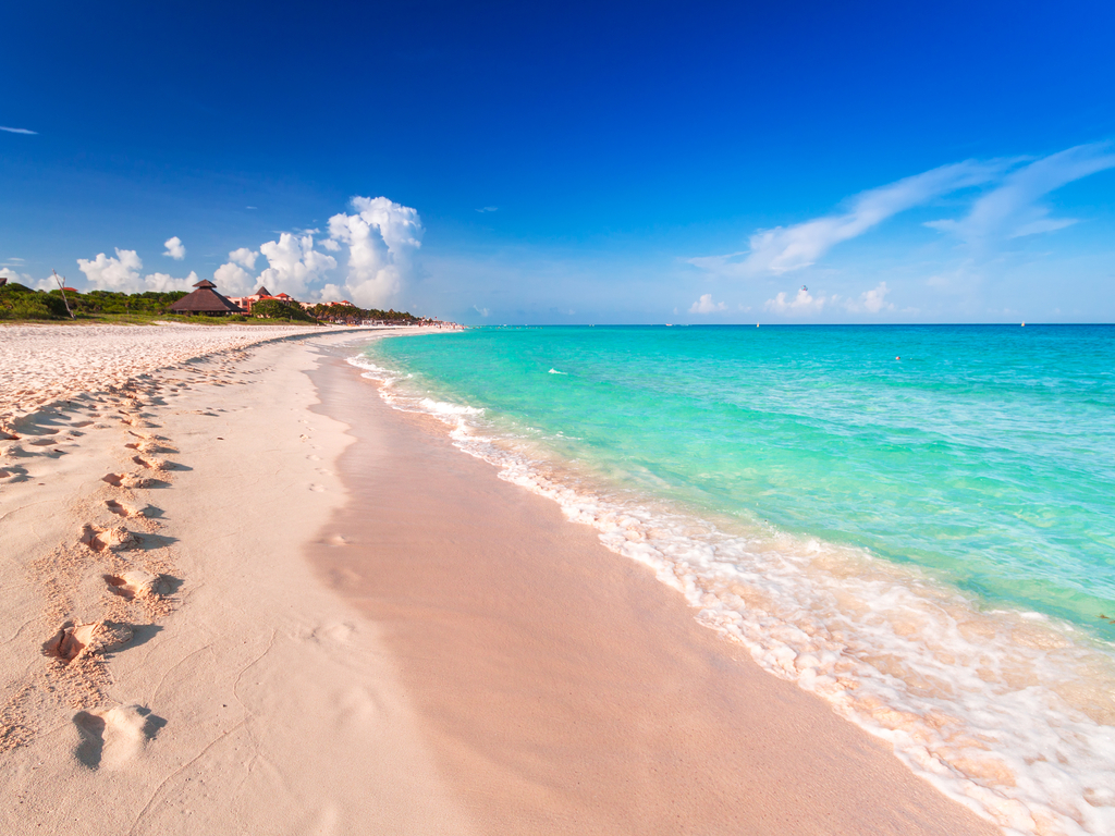 La plage de Playa del Carmen au Mexique