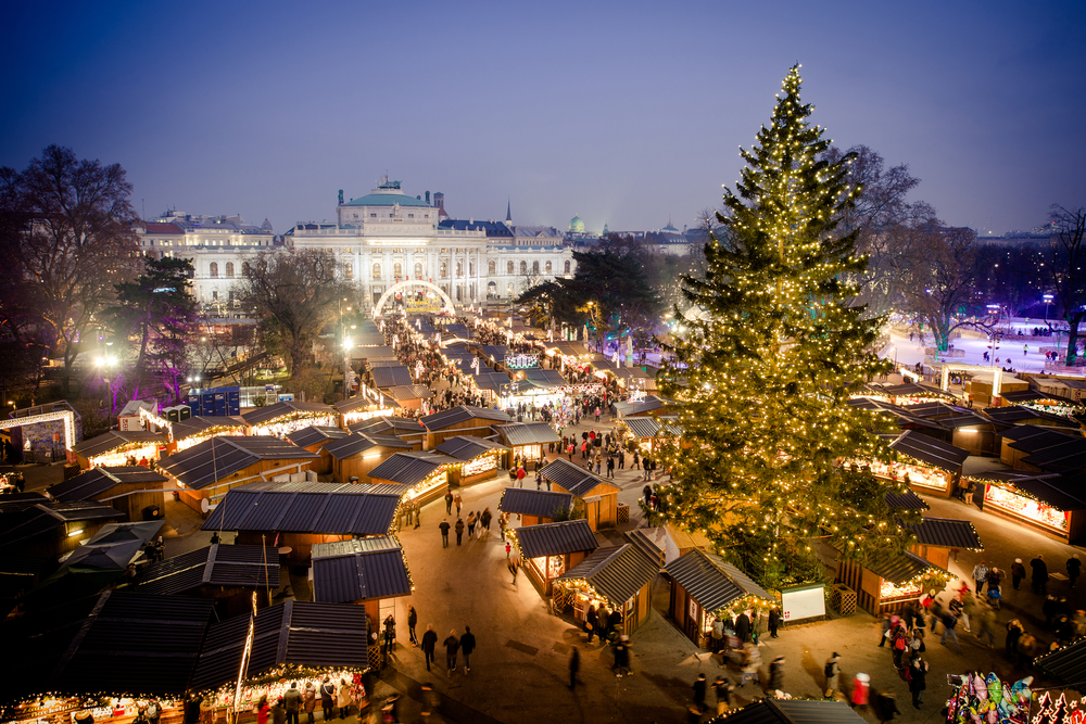 Ambiance à Vienne à Noel