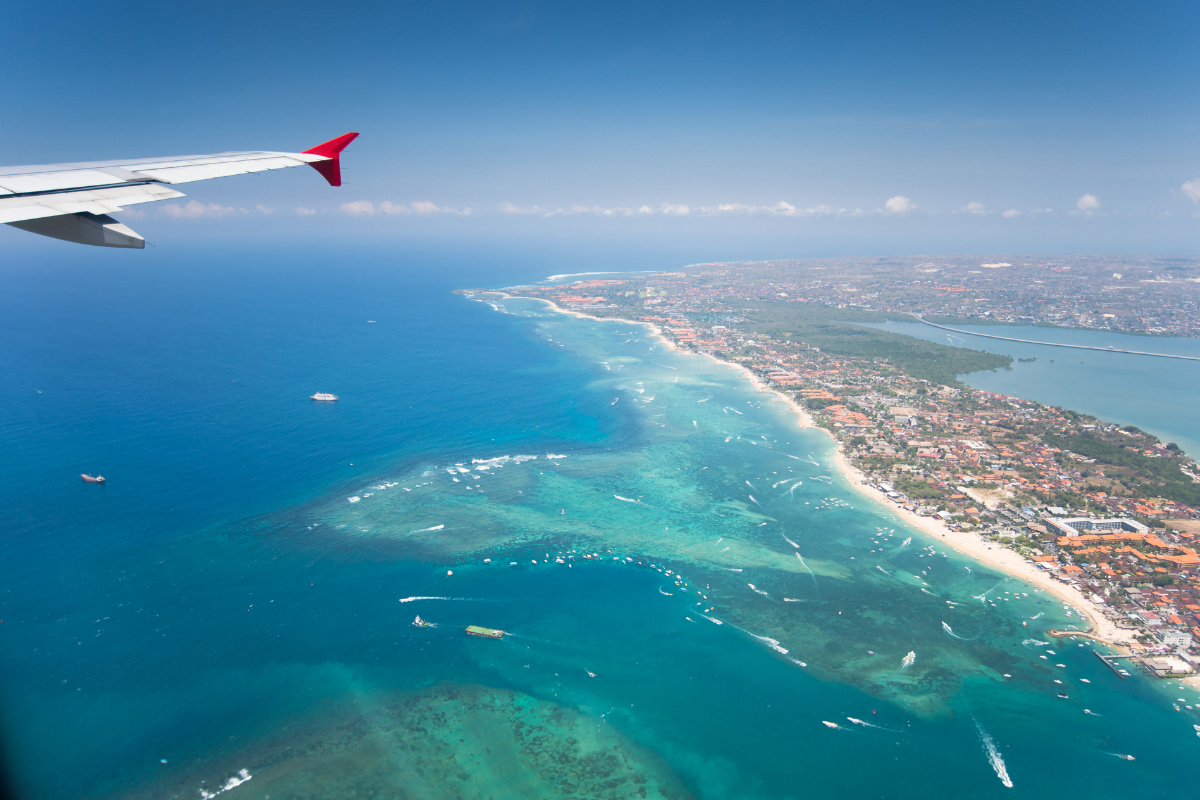 Vol avion jusqu'à bali