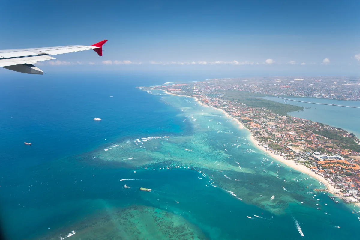 Vol avion jusqu'à bali