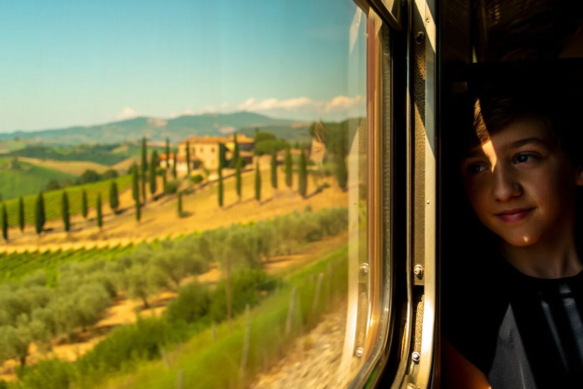 Train de Nuit Marseille Rome paysage