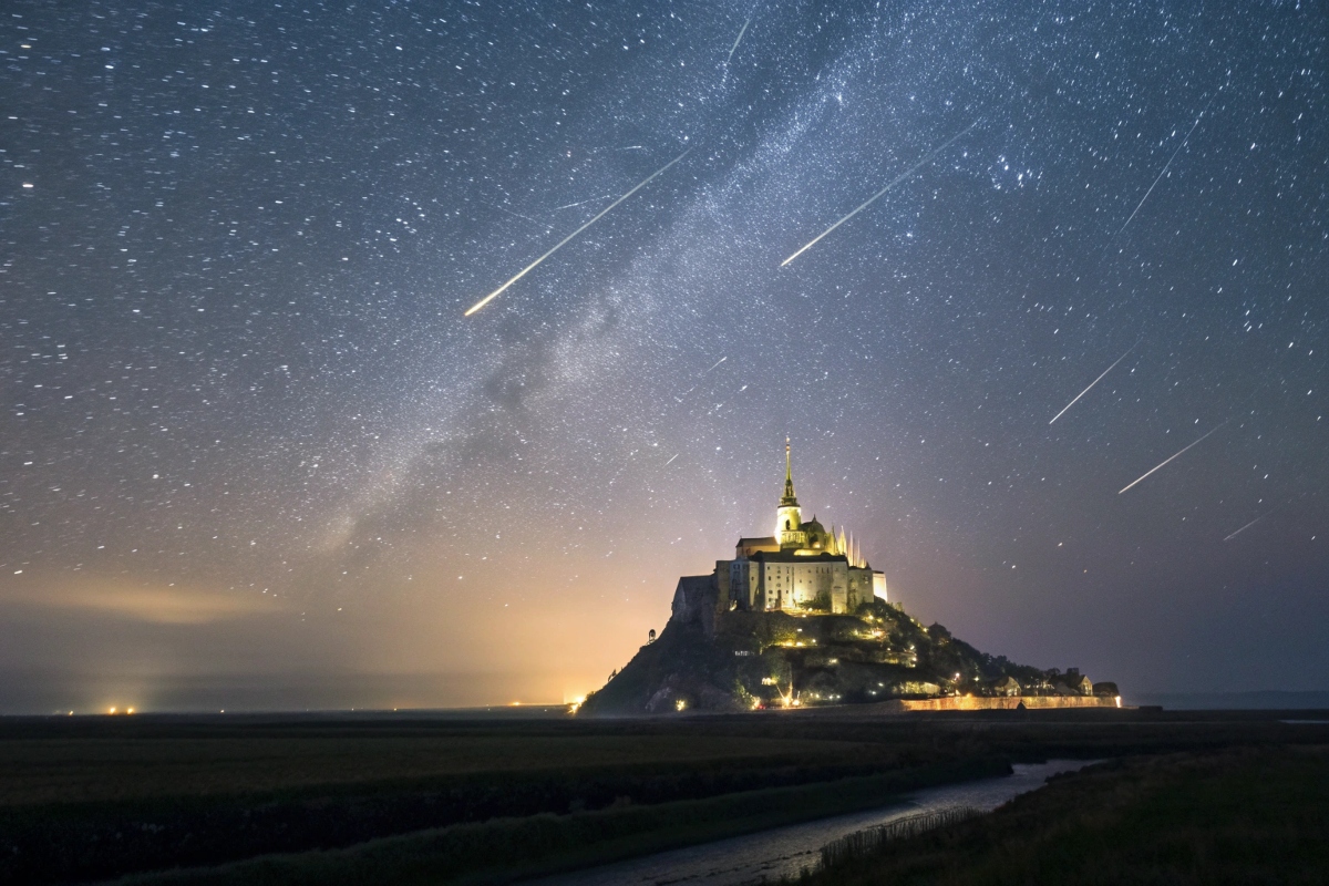pluie étoiles filantes