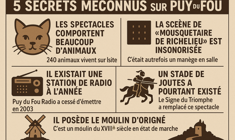 5 secrets méconnus sur le Puy-du-fou