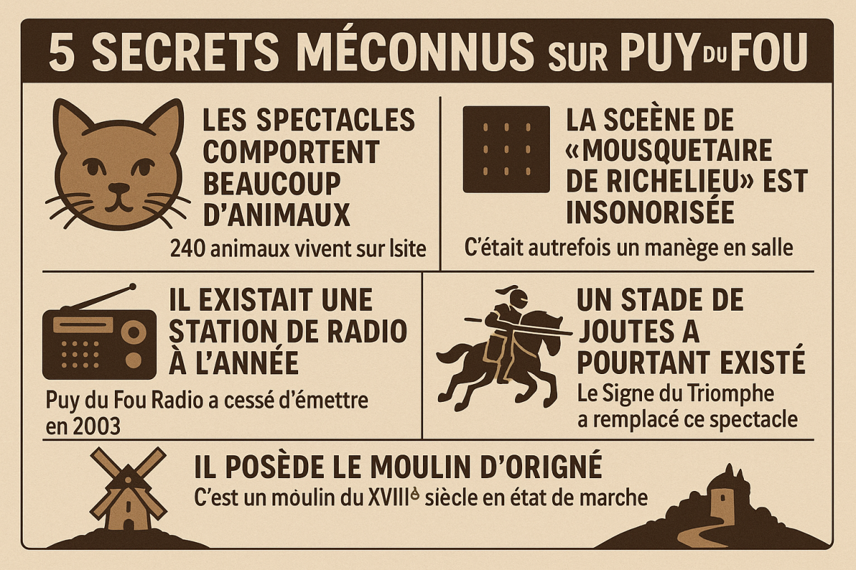 5 secrets méconnus sur le Puy-du-fou