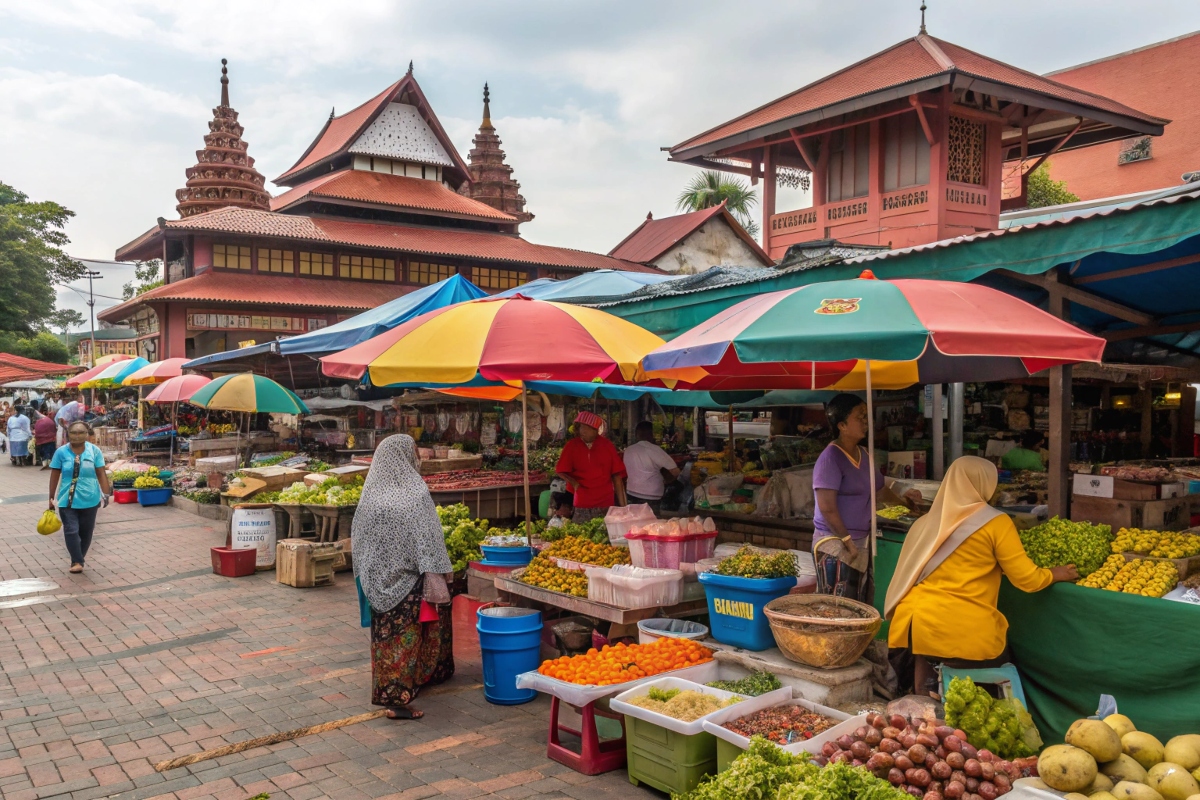 Marché en Malaisie 