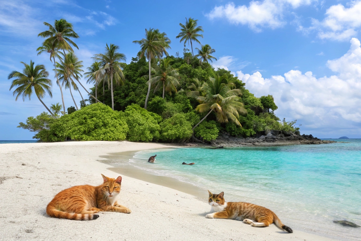 Cette île est habitée uniquement… par des chats !